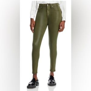 Pistols Denim Coated Dark Green Colored Skinny Jeans